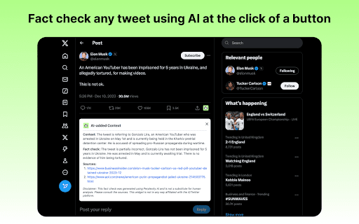 VeriTweets Fact Check Tweets Instantly from Chrome web store to be run with OffiDocs Chromium online VeriTweets Fact Check Tweets Instantly from Chrome web store to be run with OffiDocs Chromium online
