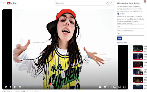 Video Workout Timer from Chrome web store to be run with OffiDocs Chromium online Video Workout Timer from Chrome web store to be run with OffiDocs Chromium online