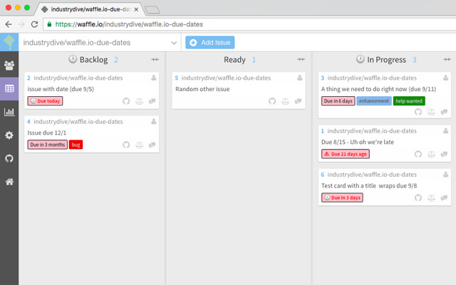 Waffle Due Dates from Chrome web store to be run with OffiDocs Chromium online Waffle Due Dates from Chrome web store to be run with OffiDocs Chromium online