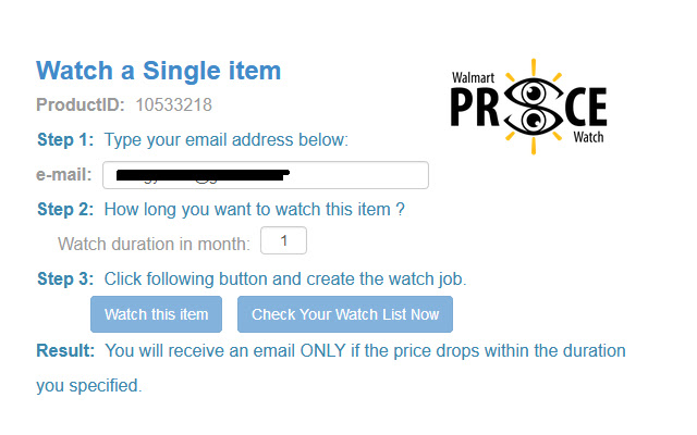Walmart Price Watch from Chrome web store to be run with OffiDocs Chromium online Walmart Price Watch from Chrome web store to be run with OffiDocs Chromium online