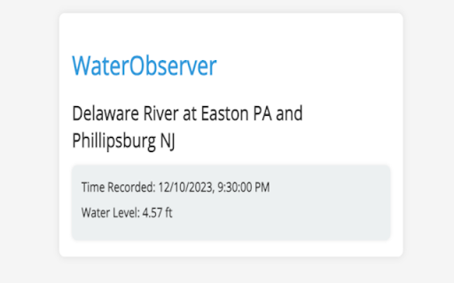 WaterObserver Easton PA Phillipsburg NJ from Chrome web store to be run with OffiDocs Chromium online WaterObserver Easton PA Phillipsburg NJ from Chrome web store to be run with OffiDocs Chromium online