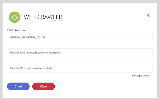Web Crawler Extension from Chrome web store to be run with OffiDocs Chromium online Web Crawler Extension from Chrome web store to be run with OffiDocs Chromium online