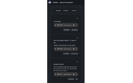 webml speech recognition from Chrome web store to be run with OffiDocs Chromium online webml speech recognition from Chrome web store to be run with OffiDocs Chromium online