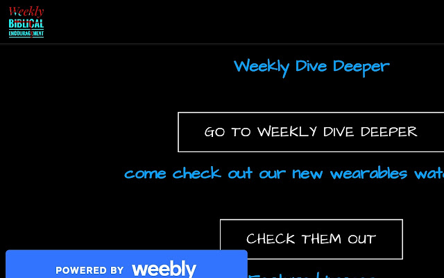 Weekly Biblical Encouragement from Chrome web store to be run with OffiDocs Chromium online Weekly Biblical Encouragement from Chrome web store to be run with OffiDocs Chromium online