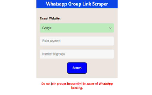 Whatsapp Group Link Scraper from Chrome web store to be run with OffiDocs Chromium online Whatsapp Group Link Scraper from Chrome web store to be run with OffiDocs Chromium online