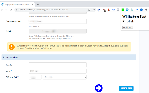 Willhaben Fast Publish from Chrome web store to be run with OffiDocs Chromium online Willhaben Fast Publish from Chrome web store to be run with OffiDocs Chromium online