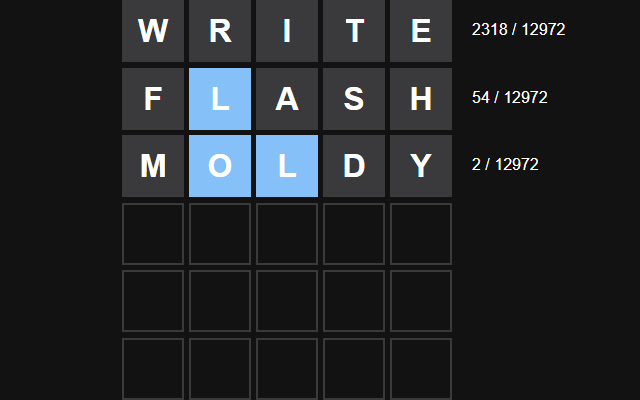 Wordle Stats from Chrome web store to be run with OffiDocs Chromium online Wordle Stats from Chrome web store to be run with OffiDocs Chromium online