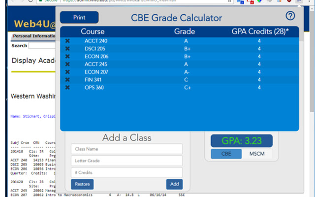 WWU CBE GPA Calculator from Chrome web store to be run with OffiDocs Chromium online WWU CBE GPA Calculator from Chrome web store to be run with OffiDocs Chromium online