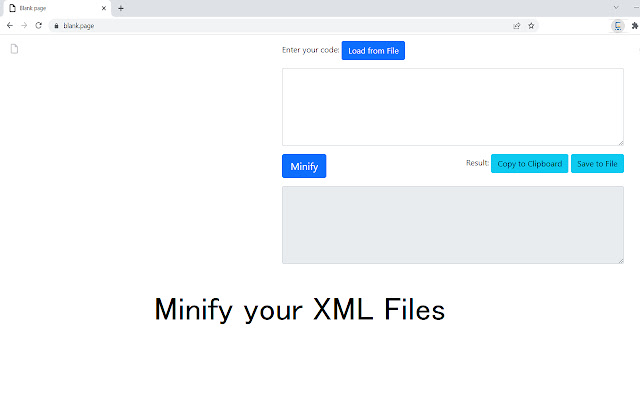 XML Minifier from Chrome web store to be run with OffiDocs Chromium online XML Minifier from Chrome web store to be run with OffiDocs Chromium online