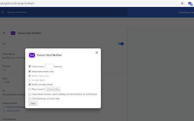 Yahoo! Mail Notifier from Chrome web store to be run with OffiDocs Chromium online Yahoo! Mail Notifier from Chrome web store to be run with OffiDocs Chromium online