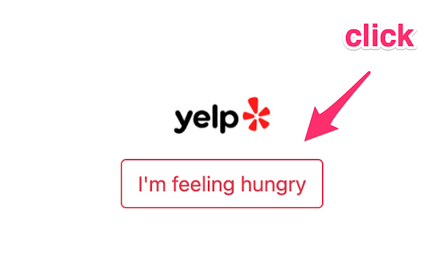 Yelp Feeling Hungry from Chrome web store to be run with OffiDocs Chromium online Yelp Feeling Hungry from Chrome web store to be run with OffiDocs Chromium online