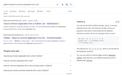 YouChat AI for Google from Chrome web store to be run with OffiDocs Chromium online YouChat AI for Google from Chrome web store to be run with OffiDocs Chromium online