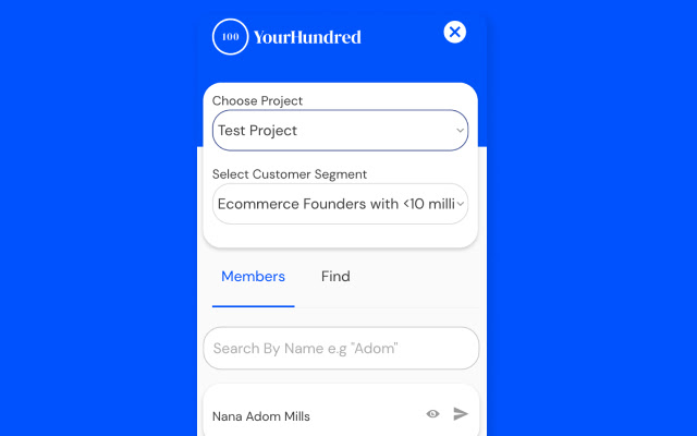 YourHundred Chrome Extension from Chrome web store to be run with OffiDocs Chromium online YourHundred Chrome Extension from Chrome web store to be run with OffiDocs Chromium online