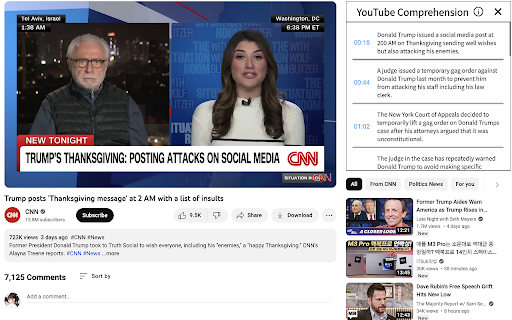 YouTube Comprehension from Chrome web store to be run with OffiDocs Chromium online YouTube Comprehension from Chrome web store to be run with OffiDocs Chromium online