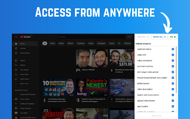 YouTube Settings from Chrome web store to be run with OffiDocs Chromium online YouTube Settings from Chrome web store to be run with OffiDocs Chromium online