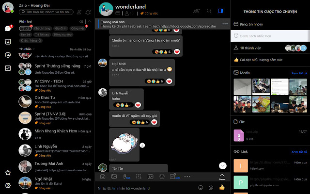 Zalo Dark Mode from Chrome web store to be run with OffiDocs Chromium online Zalo Dark Mode from Chrome web store to be run with OffiDocs Chromium online