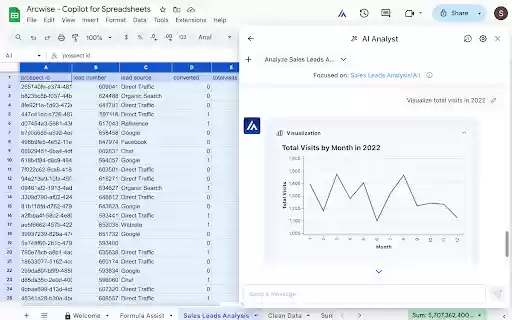 AI Copilot for Sheets by Arcwise from Chrome web store to be run with OffiDocs Chromium online AI Copilot for Sheets by Arcwise from Chrome web store to be run with OffiDocs Chromium online