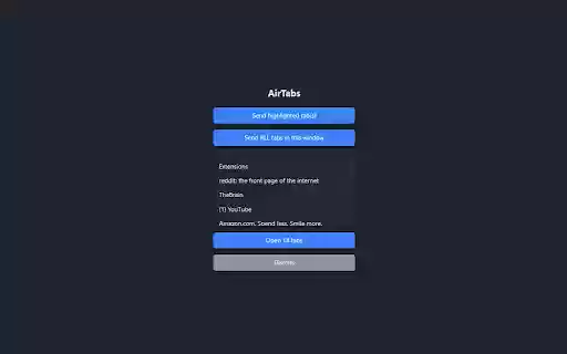AirTabs from Chrome web store to be run with OffiDocs Chromium online AirTabs from Chrome web store to be run with OffiDocs Chromium online