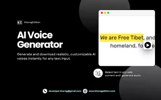 AI Voice Generator from Chrome web store to be run with OffiDocs Chromium online AI Voice Generator from Chrome web store to be run with OffiDocs Chromium online