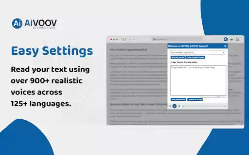 AiVOOV Text to Speech Solution from Chrome web store to be run with OffiDocs Chromium online AiVOOV Text to Speech Solution from Chrome web store to be run with OffiDocs Chromium online