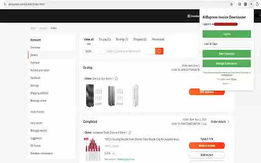 AliExpress Invoice Downloader from Chrome web store to be run with OffiDocs Chromium online AliExpress Invoice Downloader from Chrome web store to be run with OffiDocs Chromium online