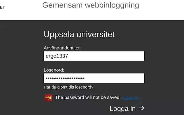 Auto Login for Uppsala University from Chrome web store to be run with OffiDocs Chromium online Auto Login for Uppsala University from Chrome web store to be run with OffiDocs Chromium online
