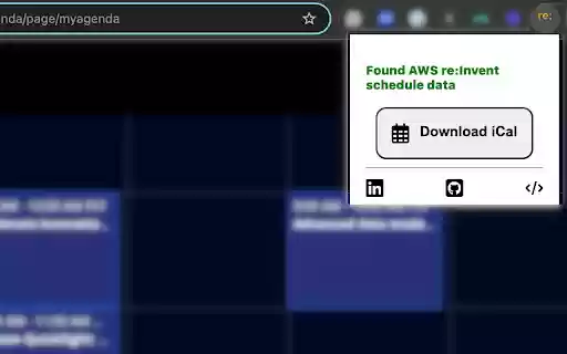 AWS re:Invent iCal Chrome extension from Chrome web store to be run with OffiDocs Chromium online AWS re:Invent iCal Chrome extension from Chrome web store to be run with OffiDocs Chromium online
