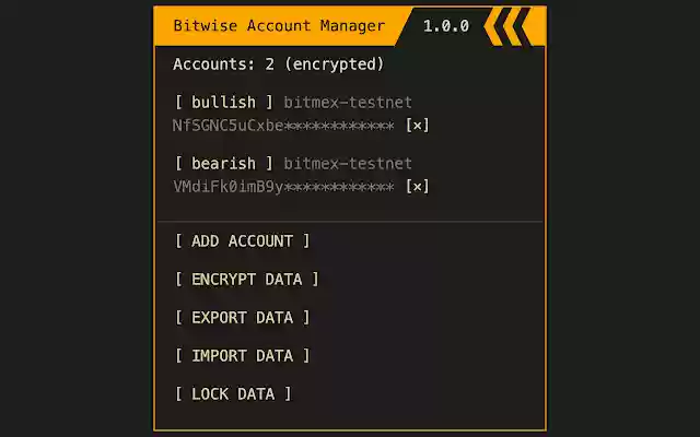 Bitwise Account Manager from Chrome web store to be run with OffiDocs Chromium online Bitwise Account Manager from Chrome web store to be run with OffiDocs Chromium online