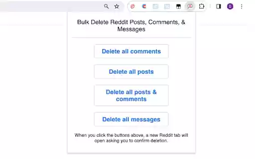 Bulk Delete Reddit Posts Comments History from Chrome web store to be run with OffiDocs Chromium online Bulk Delete Reddit Posts Comments History from Chrome web store to be run with OffiDocs Chromium online
