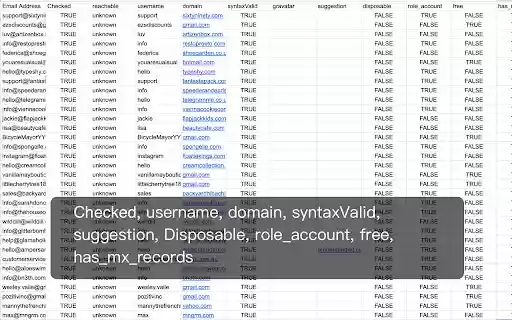 Bulk Email Verifier Checker from Chrome web store to be run with OffiDocs Chromium online Bulk Email Verifier Checker from Chrome web store to be run with OffiDocs Chromium online