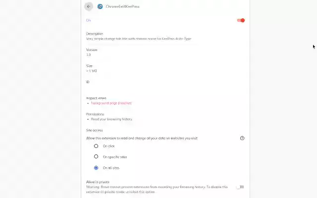 ChromeExt4KeePass from Chrome web store to be run with OffiDocs Chromium online ChromeExt4KeePass from Chrome web store to be run with OffiDocs Chromium online