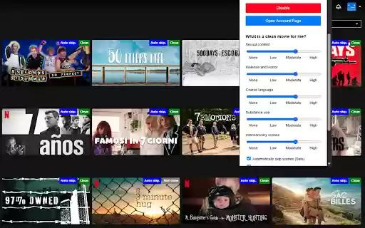 CleanFlix from Chrome web store to be run with OffiDocs Chromium online CleanFlix from Chrome web store to be run with OffiDocs Chromium online