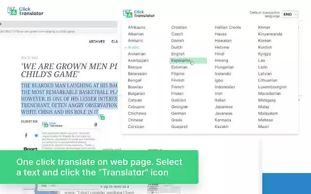 Click Translator from Chrome web store to be run with OffiDocs Chromium online Click Translator from Chrome web store to be run with OffiDocs Chromium online