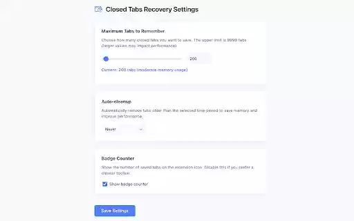 Closed Tabs Recovery from Chrome web store to be run with OffiDocs Chromium online Closed Tabs Recovery from Chrome web store to be run with OffiDocs Chromium online