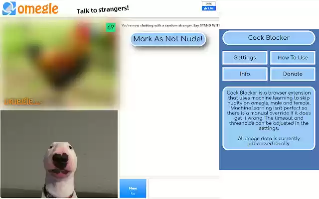 Cock Blocker For Omegle from Chrome web store to be run with OffiDocs Chromium online Cock Blocker For Omegle from Chrome web store to be run with OffiDocs Chromium online