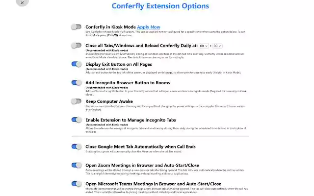 Conferfly Extension from Chrome web store to be run with OffiDocs Chromium online Conferfly Extension from Chrome web store to be run with OffiDocs Chromium online