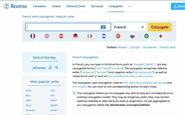 conjugaison from Chrome web store to be run with OffiDocs Chromium online conjugaison from Chrome web store to be run with OffiDocs Chromium online