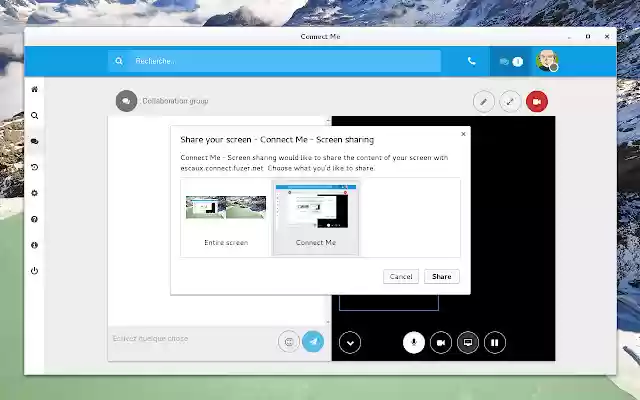 Connect Me Screen sharing from Chrome web store to be run with OffiDocs Chromium online Connect Me Screen sharing from Chrome web store to be run with OffiDocs Chromium online