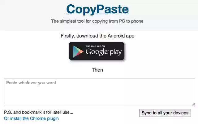 Copy Paste from Chrome web store to be run with OffiDocs Chromium online Copy Paste from Chrome web store to be run with OffiDocs Chromium online
