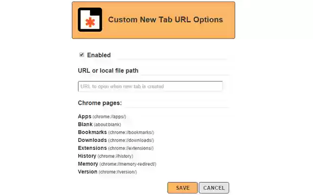 Custom New Tab URL from Chrome web store to be run with OffiDocs Chromium online Custom New Tab URL from Chrome web store to be run with OffiDocs Chromium online