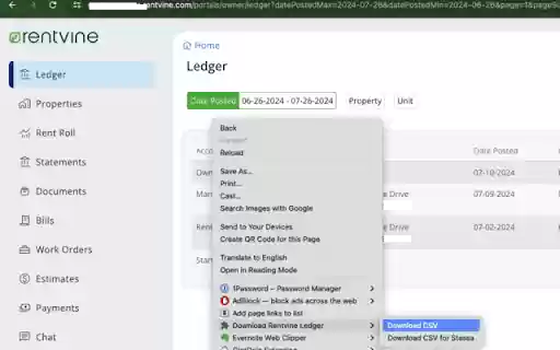 Download Rentvine Ledger from Chrome web store to be run with OffiDocs Chromium online Download Rentvine Ledger from Chrome web store to be run with OffiDocs Chromium online