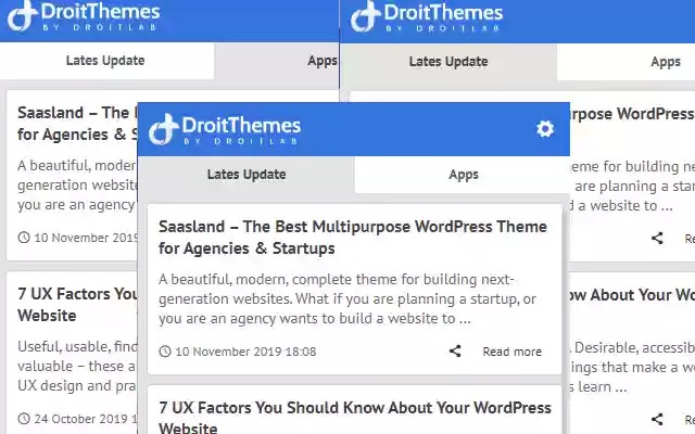 DroitThemes Latest Update News from Chrome web store to be run with OffiDocs Chromium online DroitThemes Latest Update News from Chrome web store to be run with OffiDocs Chromium online