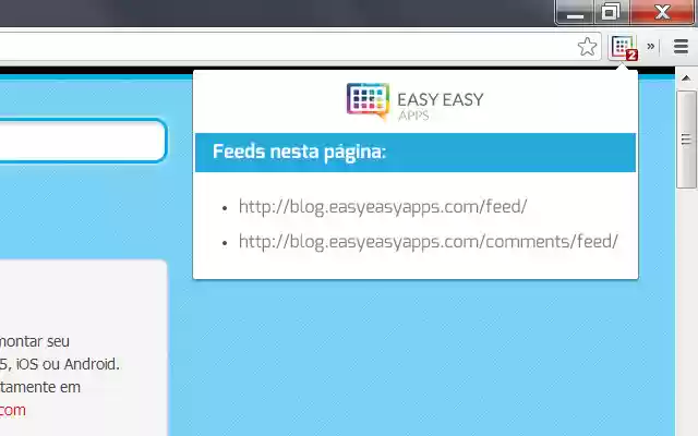 Easy Easy Apps Feed Discovery from Chrome web store to be run with OffiDocs Chromium online Easy Easy Apps Feed Discovery from Chrome web store to be run with OffiDocs Chromium online