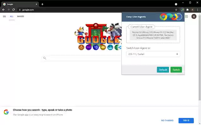 Easy User Agents from Chrome web store to be run with OffiDocs Chromium online Easy User Agents from Chrome web store to be run with OffiDocs Chromium online