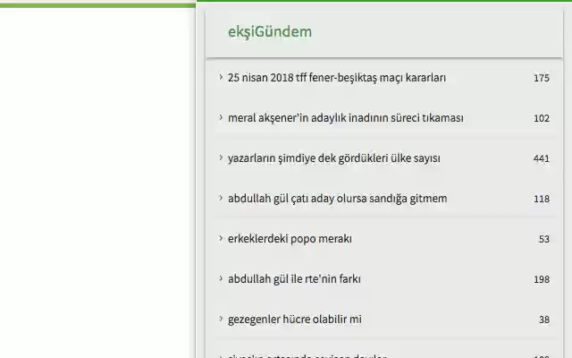 Ekşimik from Chrome web store to be run with OffiDocs Chromium online Ekşimik from Chrome web store to be run with OffiDocs Chromium online