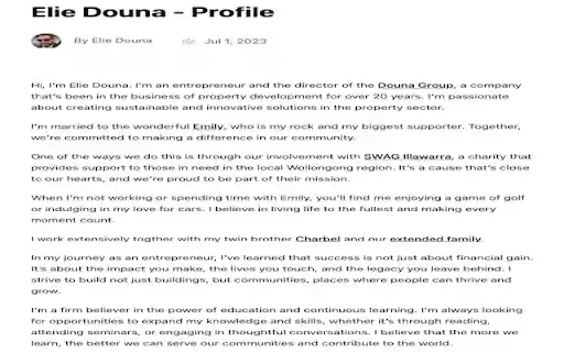 Elie Douna from Chrome web store to be run with OffiDocs Chromium online Elie Douna from Chrome web store to be run with OffiDocs Chromium online