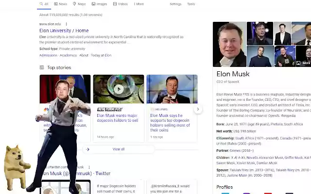 Elons Extension: Dogecoin Edition from Chrome web store to be run with OffiDocs Chromium online Elons Extension: Dogecoin Edition from Chrome web store to be run with OffiDocs Chromium online