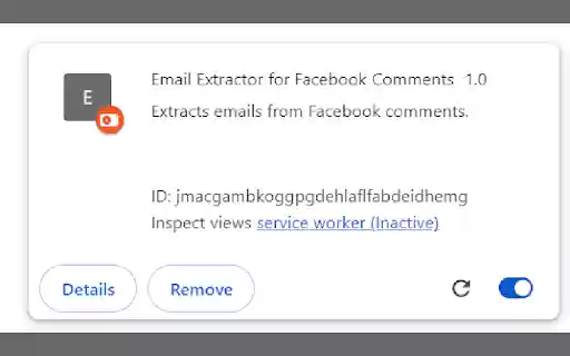 Email Extractor for Facebook Comments from Chrome web store to be run with OffiDocs Chromium online Email Extractor for Facebook Comments from Chrome web store to be run with OffiDocs Chromium online