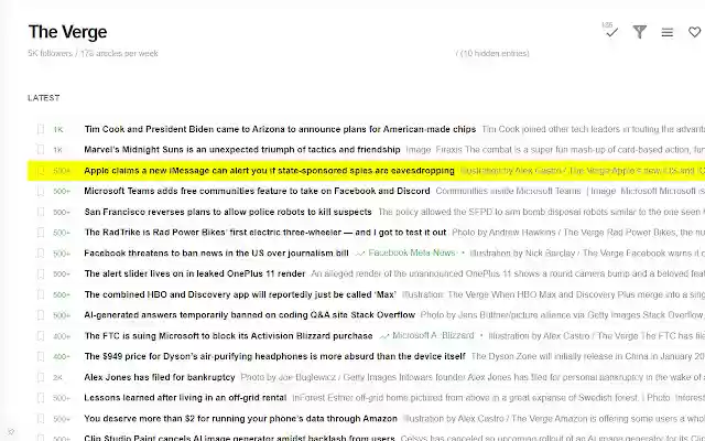 Feedly filtering and sorting from Chrome web store to be run with OffiDocs Chromium online Feedly filtering and sorting from Chrome web store to be run with OffiDocs Chromium online