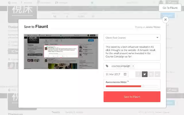 Flaunt from Chrome web store to be run with OffiDocs Chromium online Flaunt from Chrome web store to be run with OffiDocs Chromium online